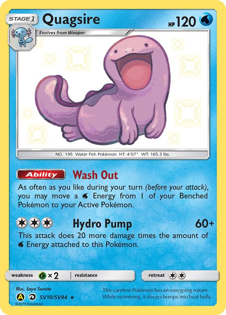 Hidden Fates Quagsire Pokémon card